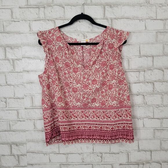 C&C California red floral tank top - Picture 4 of 10